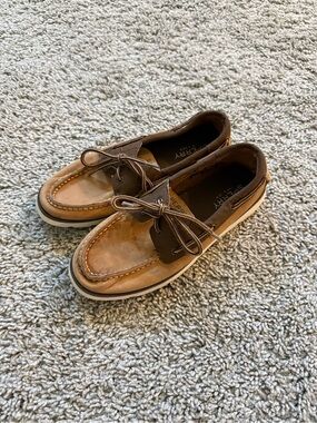 Boys Sperry Leather Boat Shoes Size 3